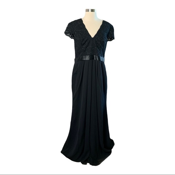 David’s Bridal NWT Short Sleeve Lace Chiffon Sz.12 - Picture 2 of 15